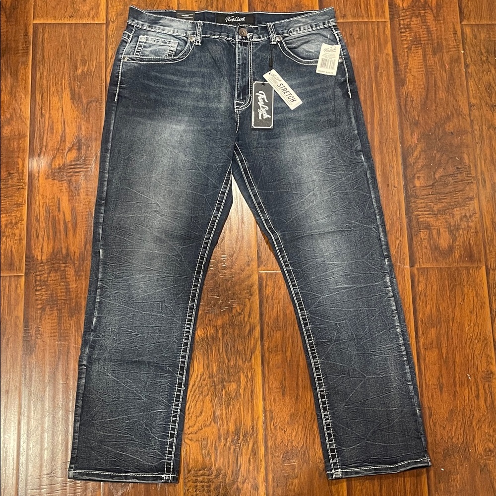Men's Dark Blue Relaxed Jeans